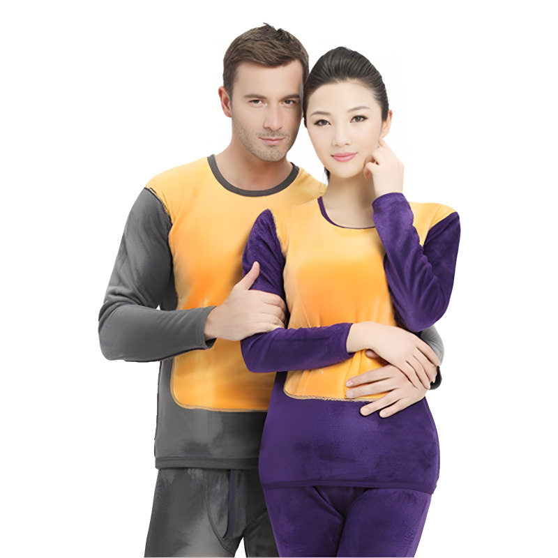 保暖内衣男士套装秋冬加绒加厚黄金甲女式冬装贴身护膝护肚送父母