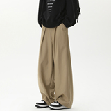 复古垂感双褶休闲西裤男女宽松直筒cleanfit阔腿裤子D510/特P55，男装西裤，星座206（原A221）