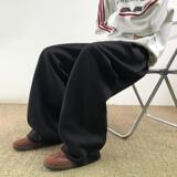 美式复古重磅卫裤打褶男宽松直筒运动休闲长裤子阔腿裤D593/P55，男装休闲裤，星座206（原A221）