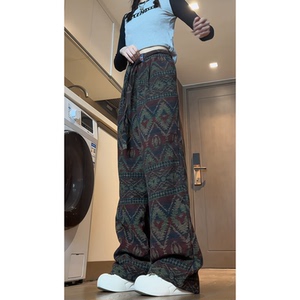 男式重磅定制短款毛感直筒提花男女同款情侣阔腿长裤 D588/P55，男装休闲裤，星座206（原A221）