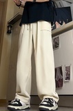 冰丝休闲裤子男夏季宽松直筒垂感潮流运动薄款阔腿长裤子D511/P40，男装休闲裤，星座206（原A221）