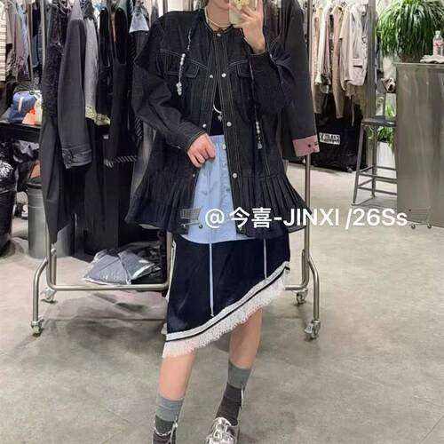 3588高品US同款秋季韩版牛仔外套女百搭显瘦宽松洋气时髦气质上衣