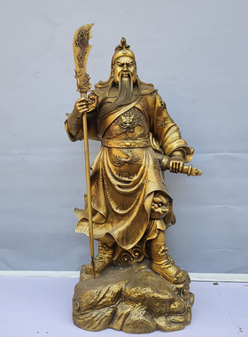 武财神关二爷全铜镇宅客厅