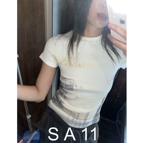 Сон на 11 Sunset Персонализированная схема печати букв вязаная круглая шея короткая -