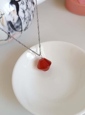 原创设计菱形几何个性玉吊坠