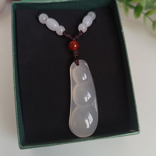 玉吊坠项链坠限时特价 天然冰种玉髓福豆精致气质百搭款 正品 新款
