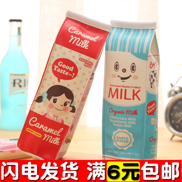 스낵 펜 가방 여성 한국어 크리 에이 티브 동전 지갑 학생 연필 상자 시뮬레이션 비스킷 편지지 가방 우유 상자 연필 가방