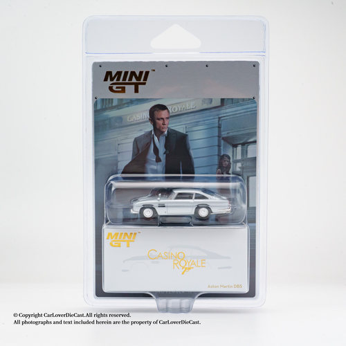 1/64 MINIGT阿斯顿马丁DB5 007皇家赌场 英文版挂卡#909 合金模型
