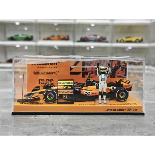1/43迷你切迈凯伦MCL39 25年摩纳哥 诺里斯 人偶立牌指示牌 树脂