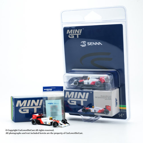 1/64 MINIGT 迈凯伦F1 1988日本 塞纳 #12白色 合金模型 MGT1099