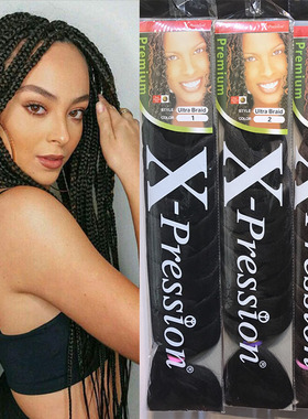 X-pression Jumbo braid非洲黑人脏辫假发expression Ultra Braid