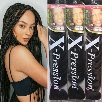 X-pression Jumbo braid非洲黑人脏辫假发expression Ultra Braid