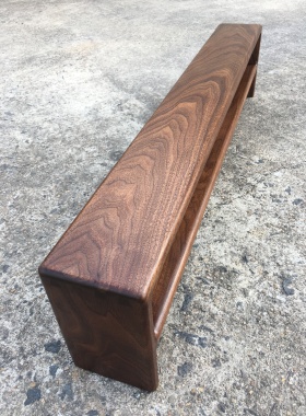 定制双层增高架北美黑胡桃餐桌茶具茶叶置物架茶杯架放置柜收纳架