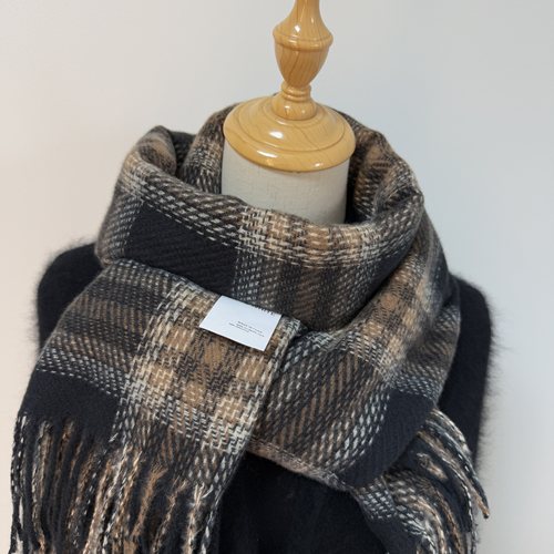 日系格子情侣围巾！男女款