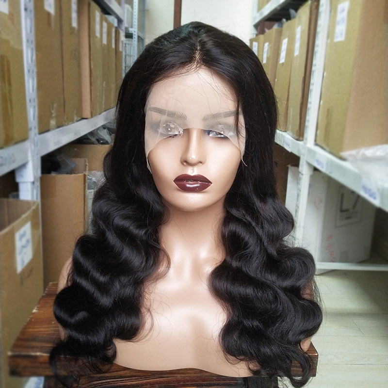 Human hair wigs brazilian hair Lace frontal wig 12A真人发