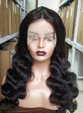 人发头套human hair wigs brazilian hair  Lace frontal wig 12A