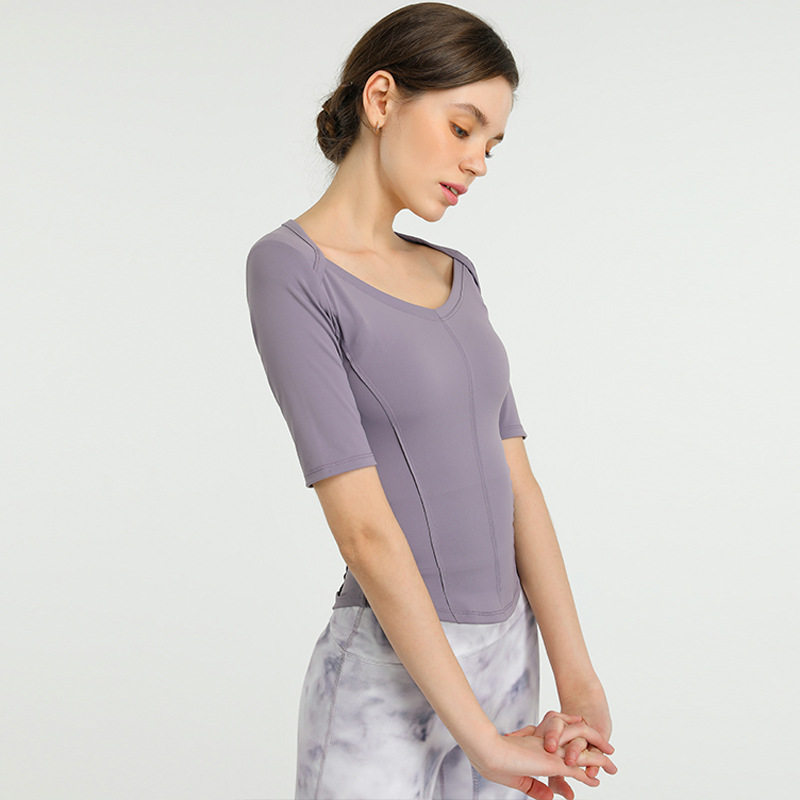 短袖瑜伽健身普拉提舞蹈训练服女