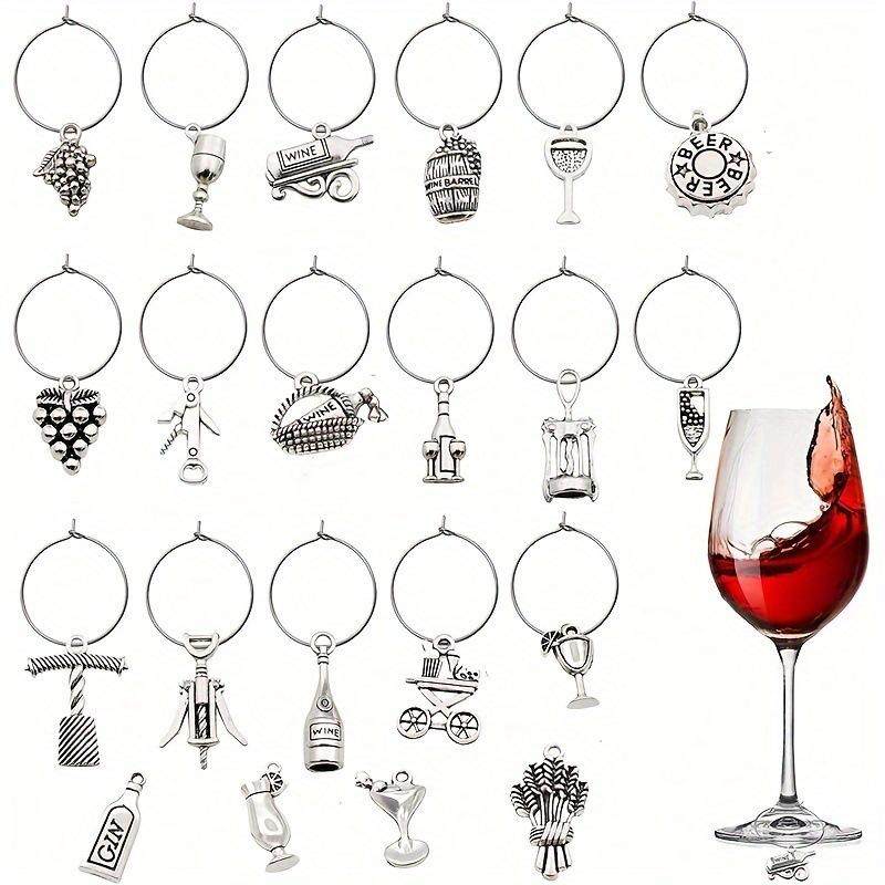 银色酒杯环餐厅红酒杯区分器聚会水杯识别酒杯识别环宴会杯子标签