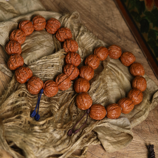 子鱼居天然野生山核桃手串手持 男女佛珠文玩精品手把件