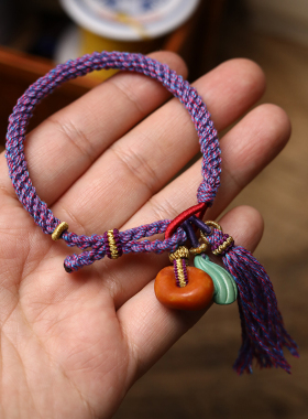 复古手工棉线手绳手链