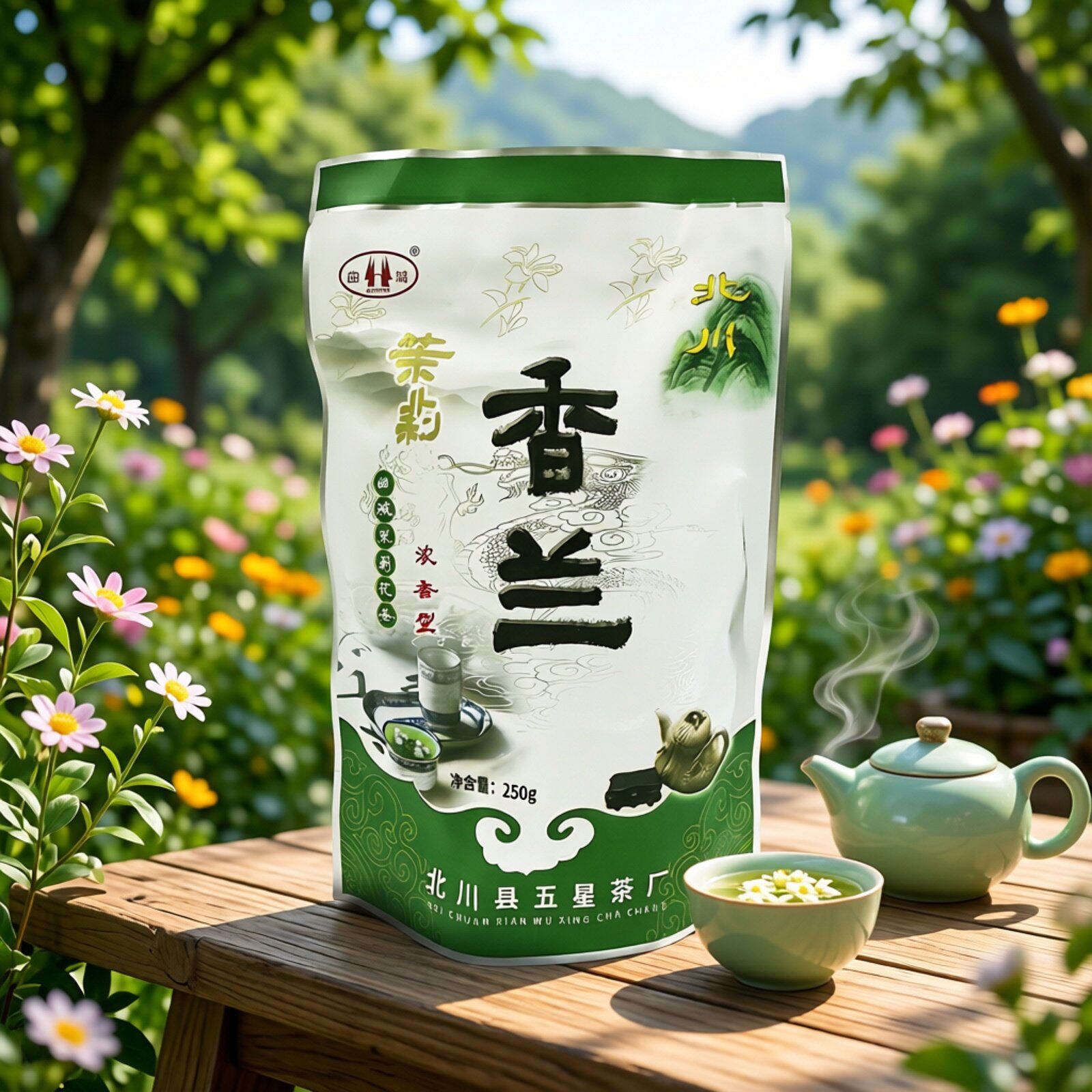 茉莉香兰北川高山茶叶2025新茶四川花茶浓香型早春嫩芽特级伏花茶