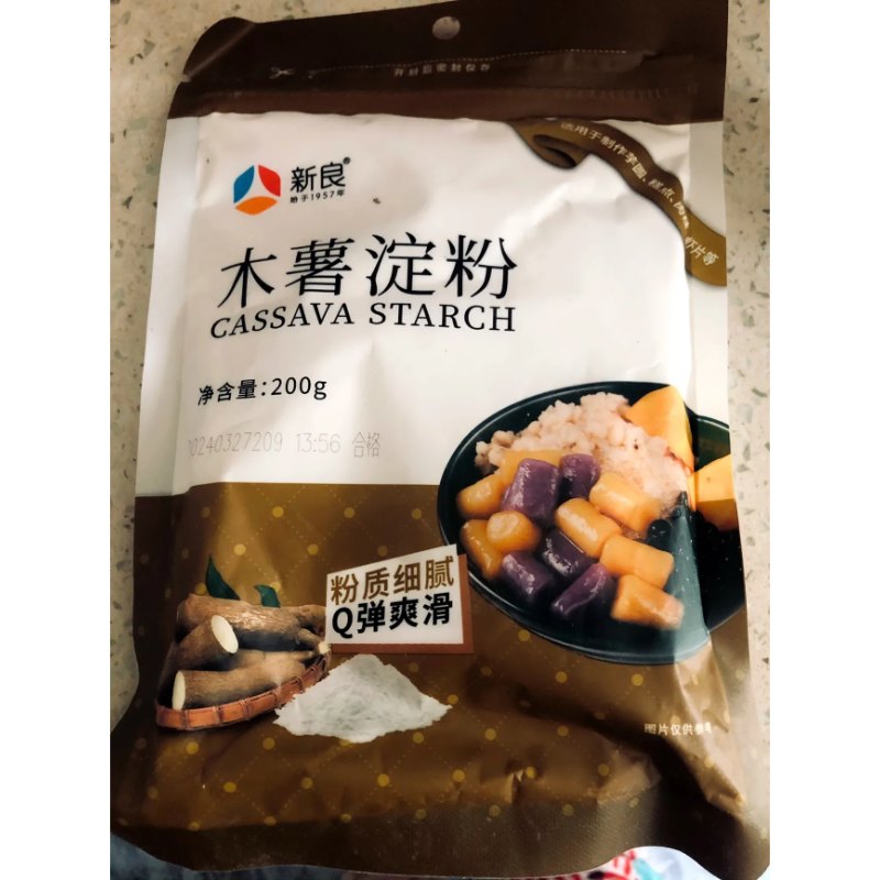 新良木薯淀粉芋圆粉淀粉生粉钵仔糕粉甜品冰芋圆牛奶麻薯烘焙原料