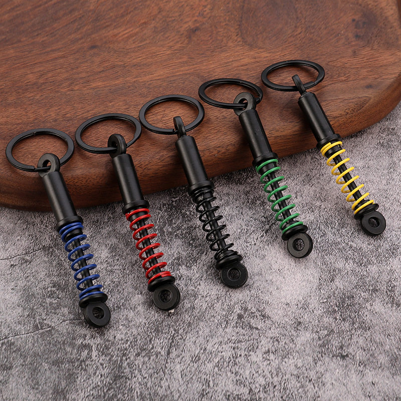 创意金属钥匙扣涡轮排挡轮毂刹车盘避震器卡钳汽车钥匙链挂件批发