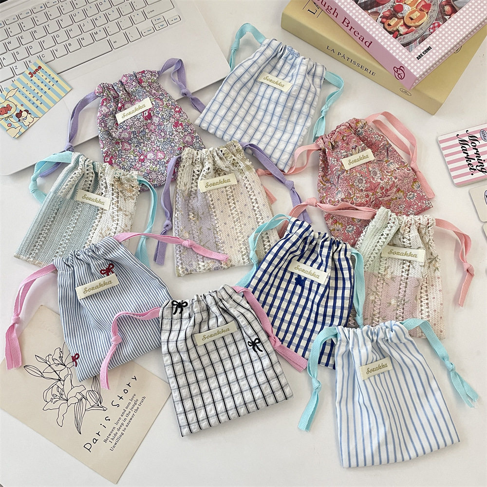 小清新布艺束口收纳袋大容量便携护肤品收纳袋旅行整理包,收纳整理,吸尘器收纳架/盒/袋,淘宝优惠券,粉丝福利购,淘宝优惠卷