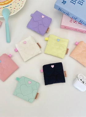 学生软壳耳机收纳包随身便携小包女生苹果蓝牙耳机包整理