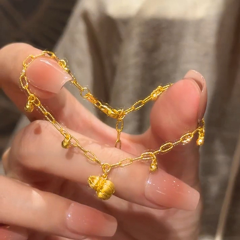 小红书爆款新中式复古灵动葫芦吊坠手链女手饰配饰精致款一件代发