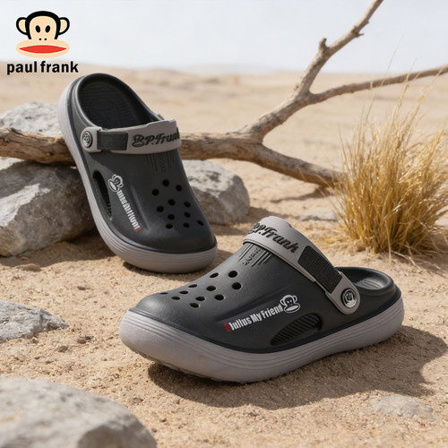 大嘴猴新款洞洞鞋防滑厚底踩屎感