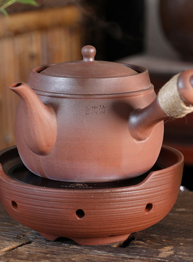 古陶坊大号煮茶壶明火木碳炉围炉电陶炉家用陶瓷烧水壶砂铫养生壶