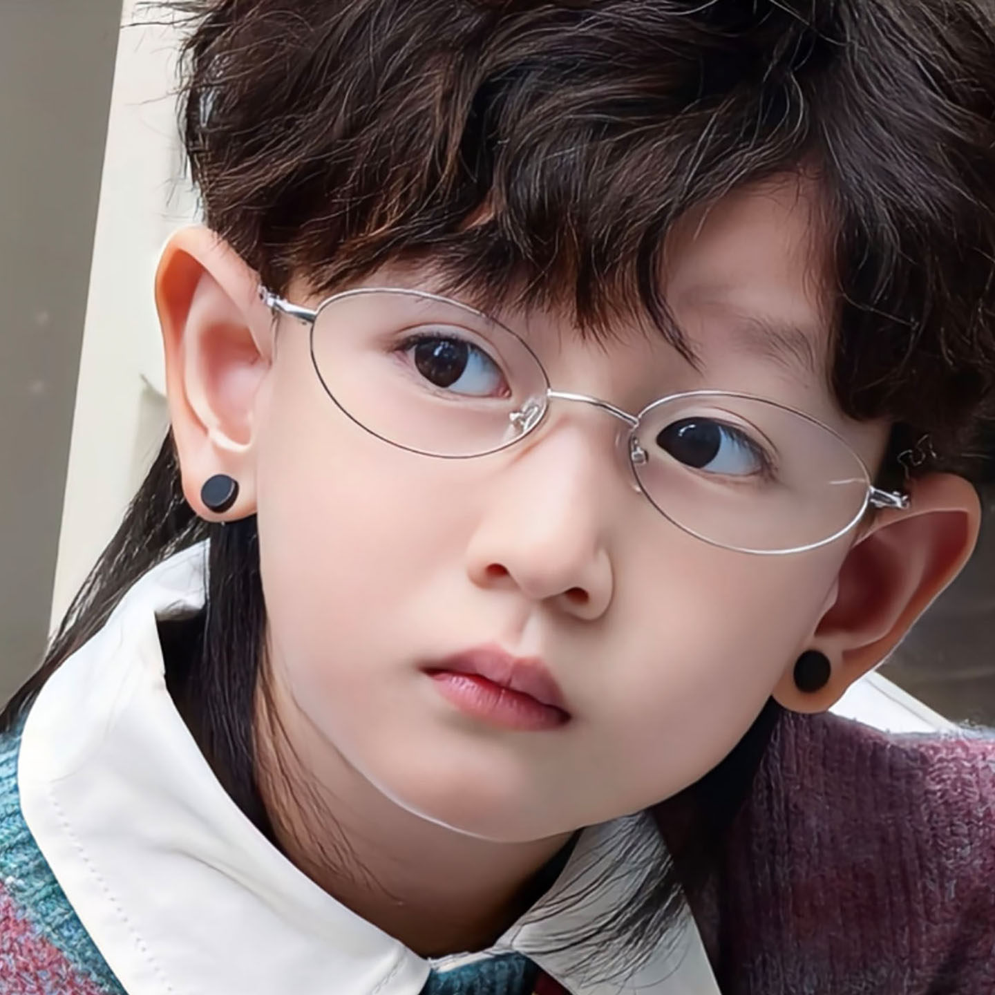 儿童金属框架素颜镜时尚百搭平光眼镜