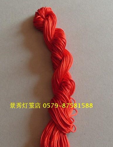 红辣椒中国结鞭炮串中间连线配件尼龙红线红绳 3元12米 1.0毫米粗