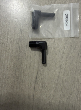 颜色为黑色，真空管插头,AN4转NPT1/8，90度