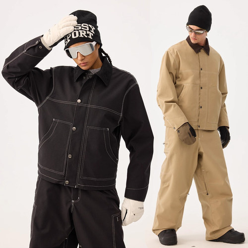 gsousnow男女单板保暖滑雪衣套装