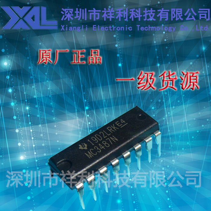 MC3487N  MC3487封装DIP-16【供应TI线路收发器芯片】一级货源