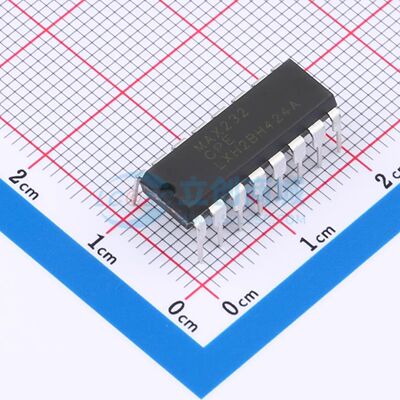 MAX232 3V～5.5V单电源，双路250Kbps RS-232收发器 MAX232CPE(LX