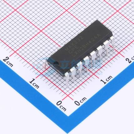 MAX232 3V～5.5V单电源，双路250Kbps RS-232收发器 MAX232CPE(LX