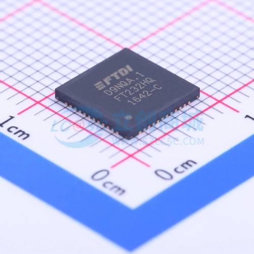 FT232H 单通道高速USB转多功能UART/FIFO IC FT232HQ-REEL QFN-48