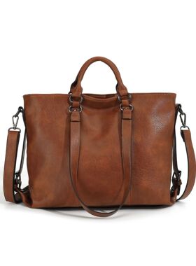 欧美新款包包手提包软皮大容量Soft leather saddle bag big bag