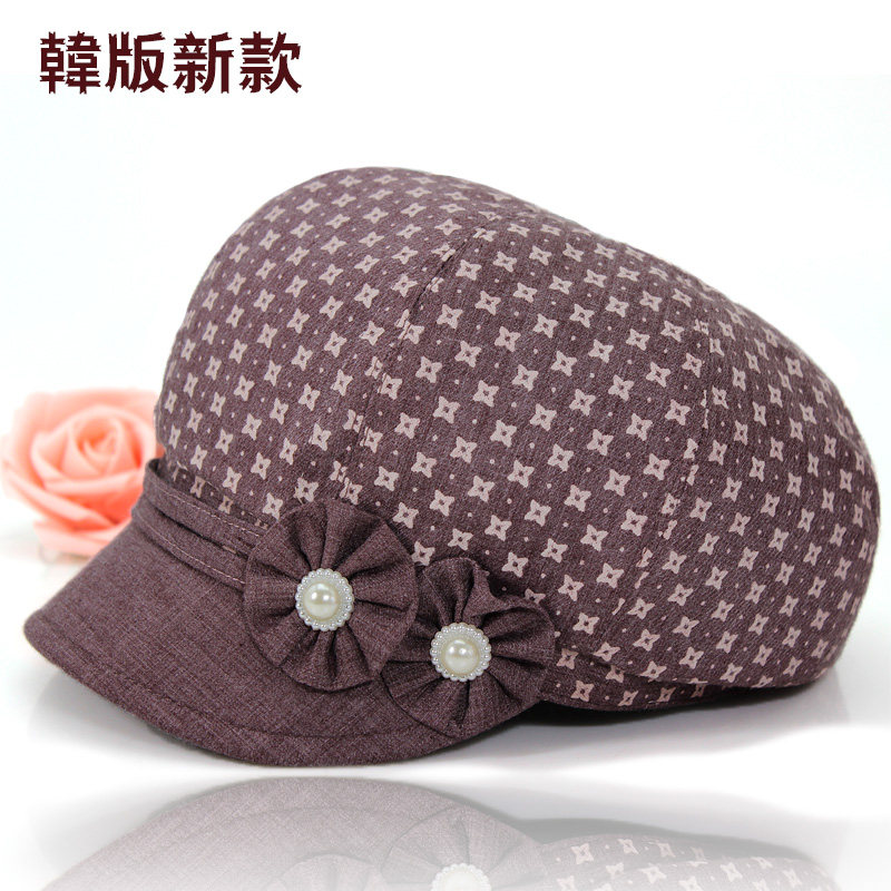 春季中老年帽子女老人春夏天女帽时装帽中年妈妈帽子韩版休闲女帽
