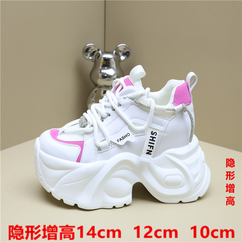 14CM厚底内增高老爹鞋女