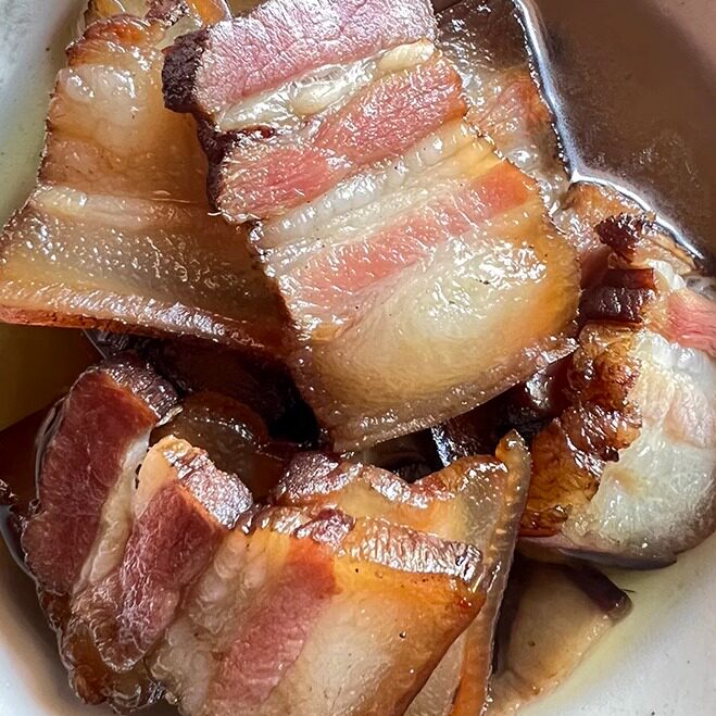 精选五花腊肉柴火烟熏