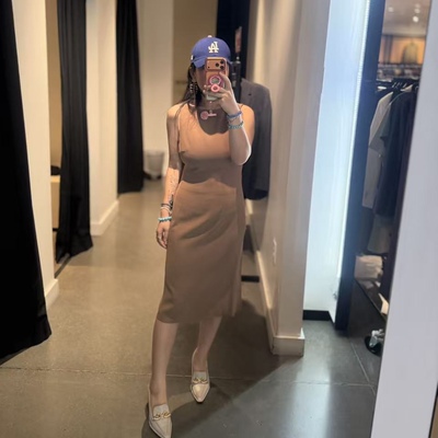 Theory三醋酯修身通勤无袖连衣裙