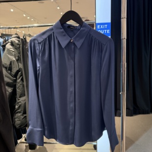 衬衫 100%桑蚕丝长袖 直邮Theory女士真丝衬衫 美国代购