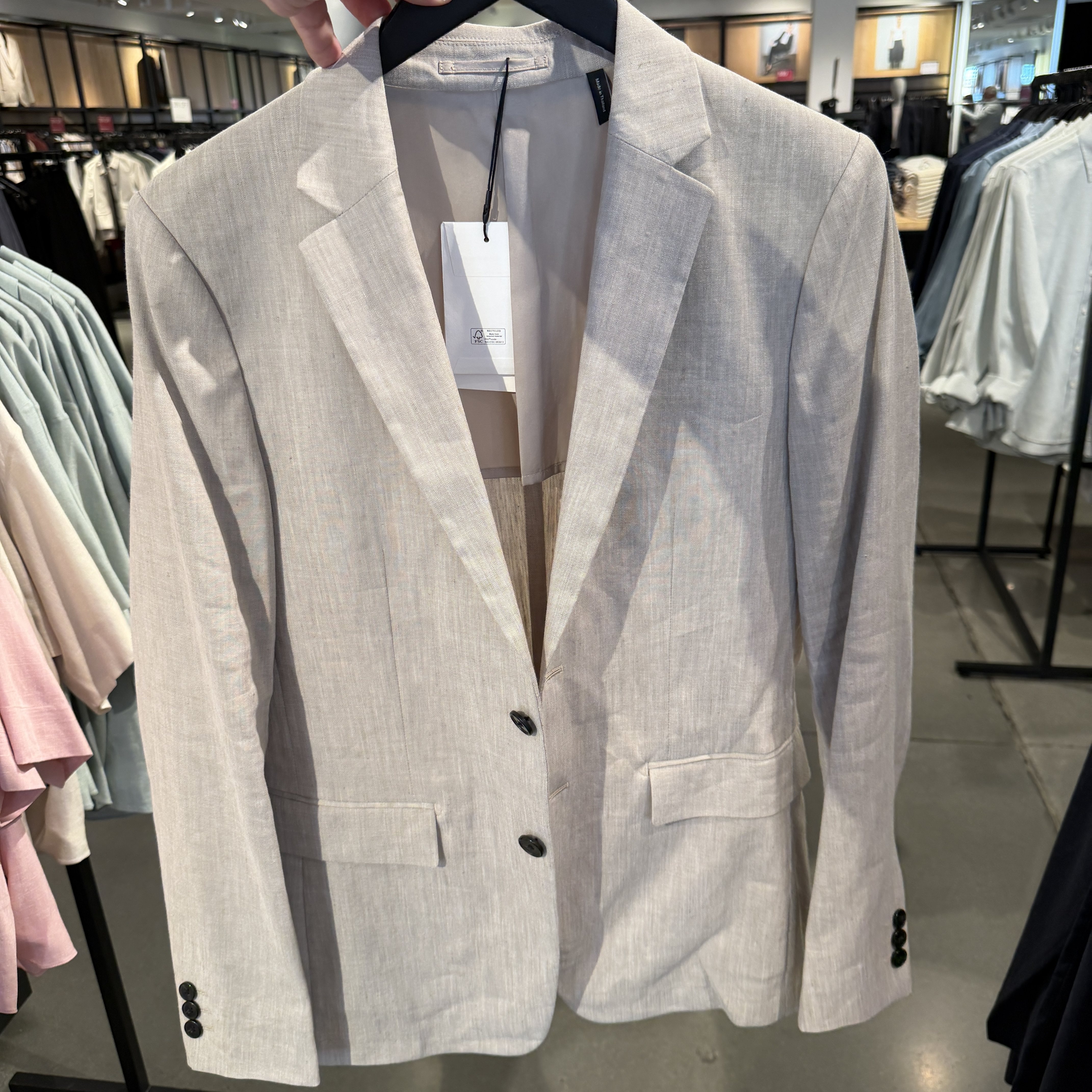 Theory 男士亚麻混纺西装外套 休闲西服上衣 单开叉西装 不退换图片
