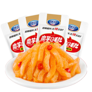 贤哥魔芋素毛肚18g*10包办公室零食香辣休闲食品解馋小吃魔芋爽