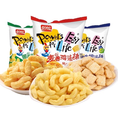 盼盼麦香鸡味块8g*10小包 墨西哥/烧烤牛排味膨化零食品大礼包