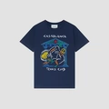 Simple Tennis Player Drawing, Navy Blue
